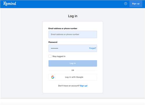 log in